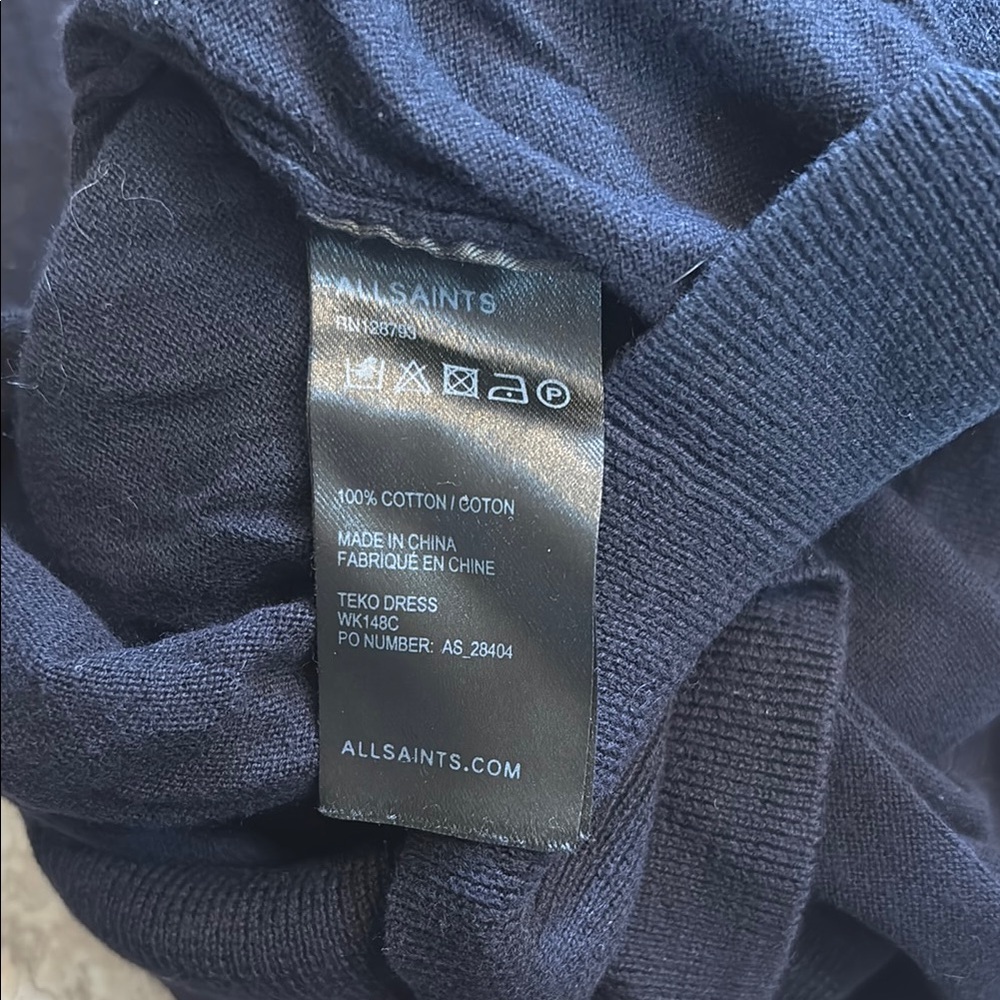 AllSaints Women’s Charcoal Knit Top Size 4 - Picture 4 of 4